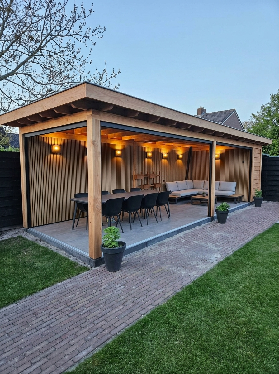 Woning met eiken gevelbekleding