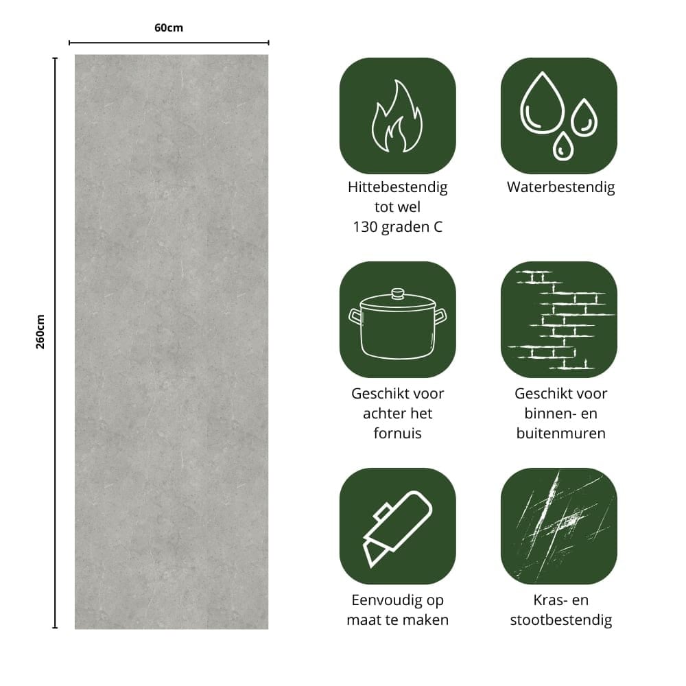 SPC wandpaneel - Natural Stone Grey | Waterbestendige panelen - Afbeelding 2
