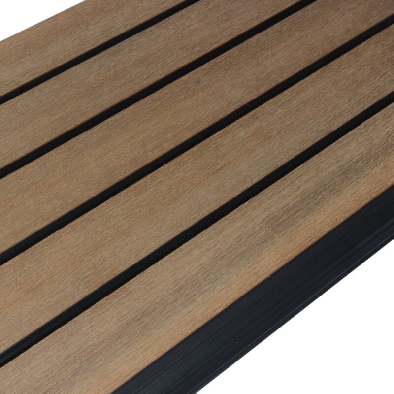 Alternative view of Premium Gevelbekleding - Composiet | Brede latten | Teak + Zwart | 2900 x 400mm