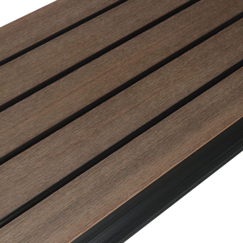 Alternative view of Premium Gevelbekleding - Composiet | Brede latten | Walnoot + Zwart | 2900 x 400mm