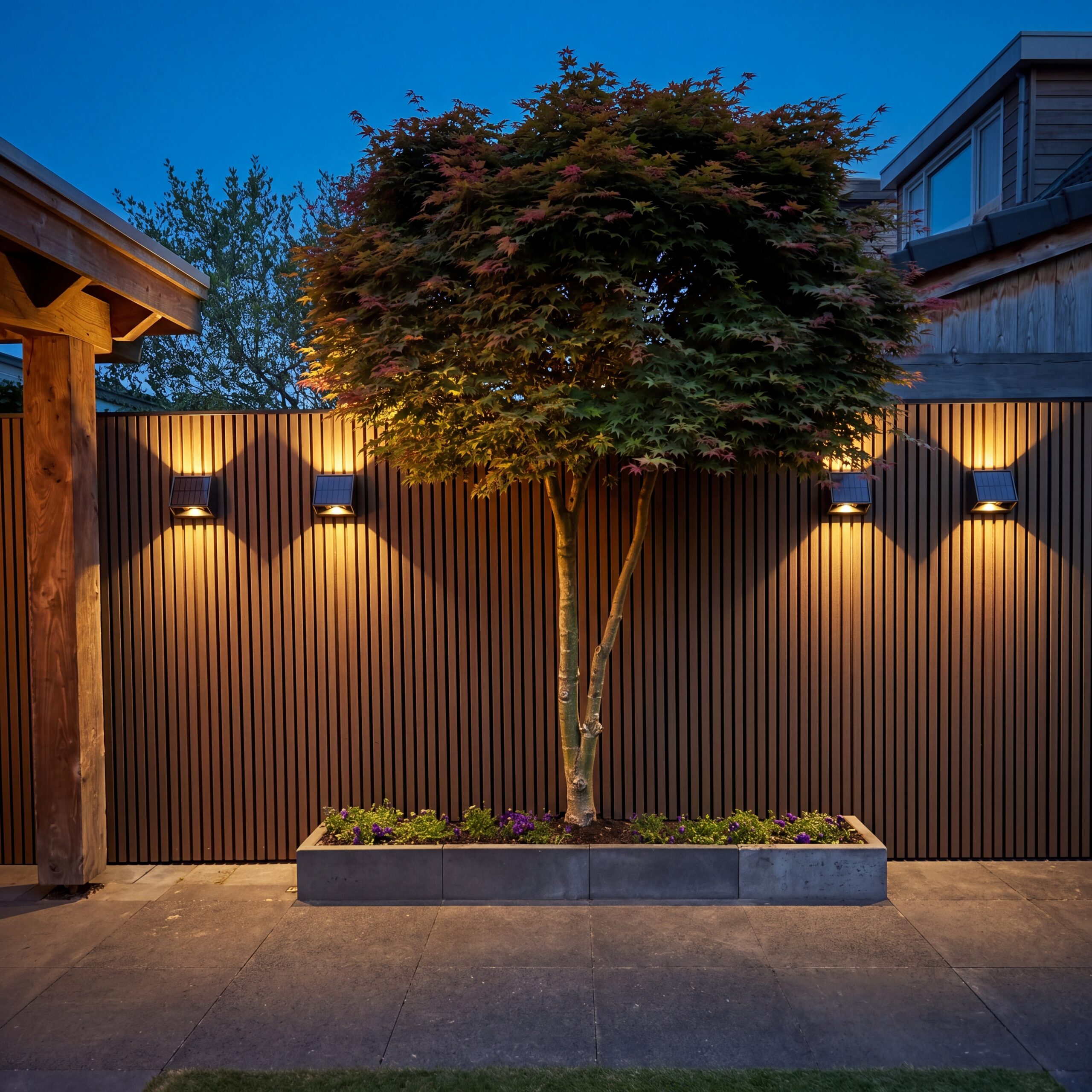 Buitenverlichting | LED wandlamp met solar | 1,5w | 2700k | zwart - Afbeelding 2