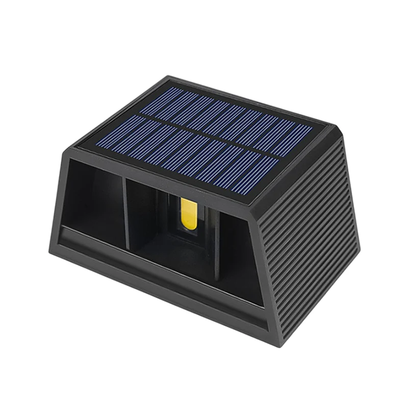 Buitenverlichting | LED wandlamp met solar | 1,5w | 2700k | zwart - Afbeelding 4
