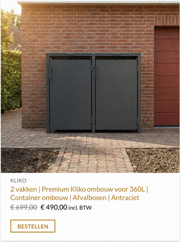 Kliko ombouw 2 vaks 360