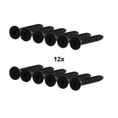 Schroevenset zwart - Akoestisch paneel - 12 stuks