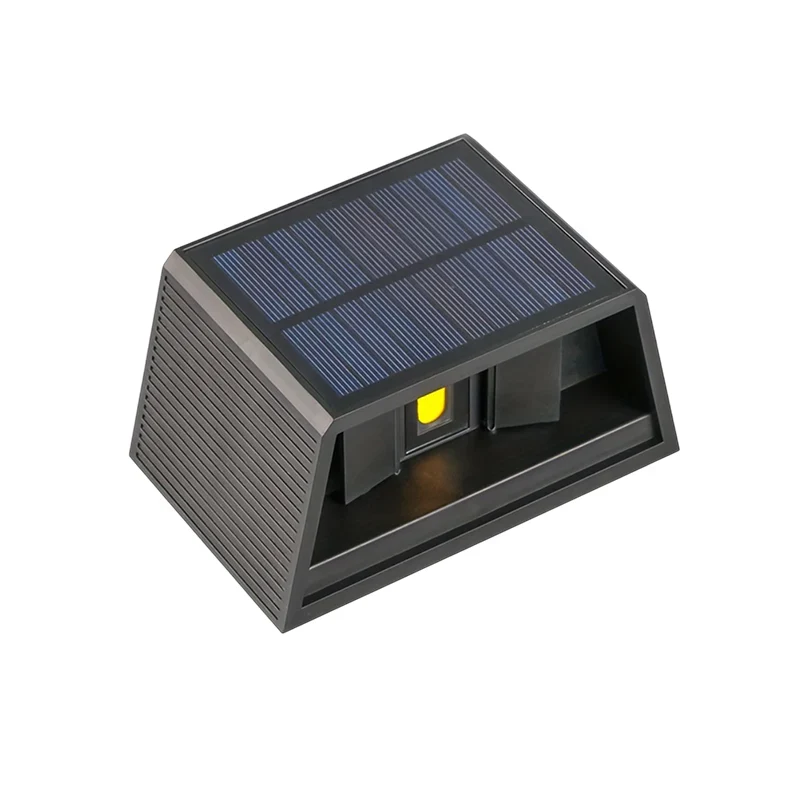 Buitenverlichting | LED wandlamp met solar | 1,5w | 2700k | zwart