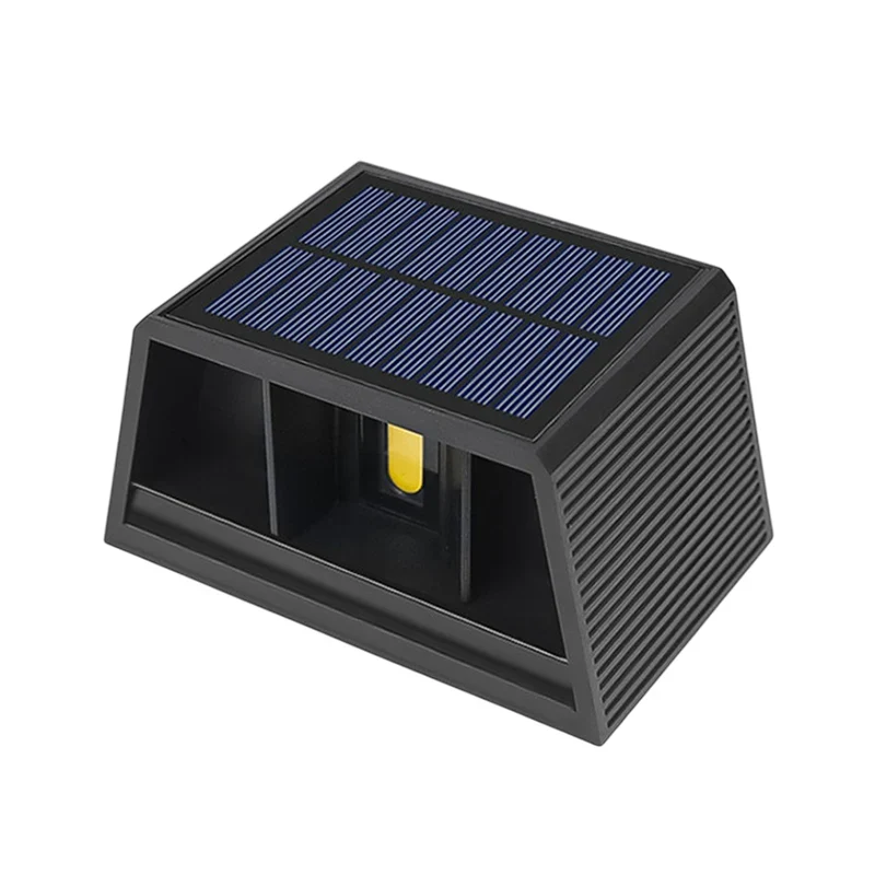 Buitenverlichting | LED wandlamp met solar | 1,5w | 2700k | zwart