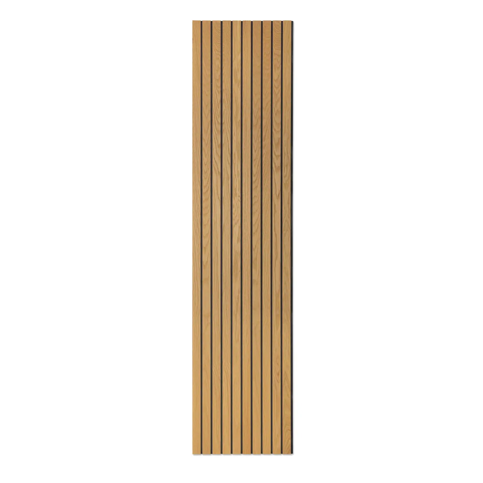 Akoestisch wandpaneel | brede latten (50mm) Klassiek Eiken - 260x60cm