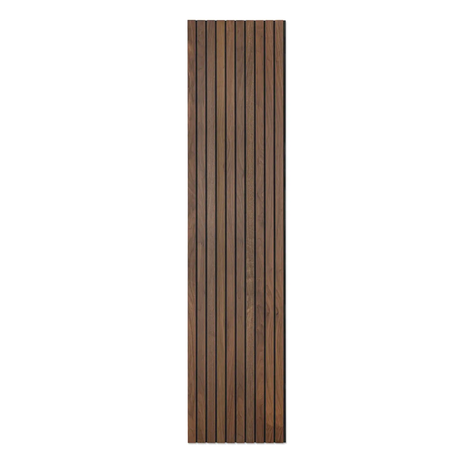 Akoestisch wandpaneel | brede latten (50mm) Walnoot - 260x60cm