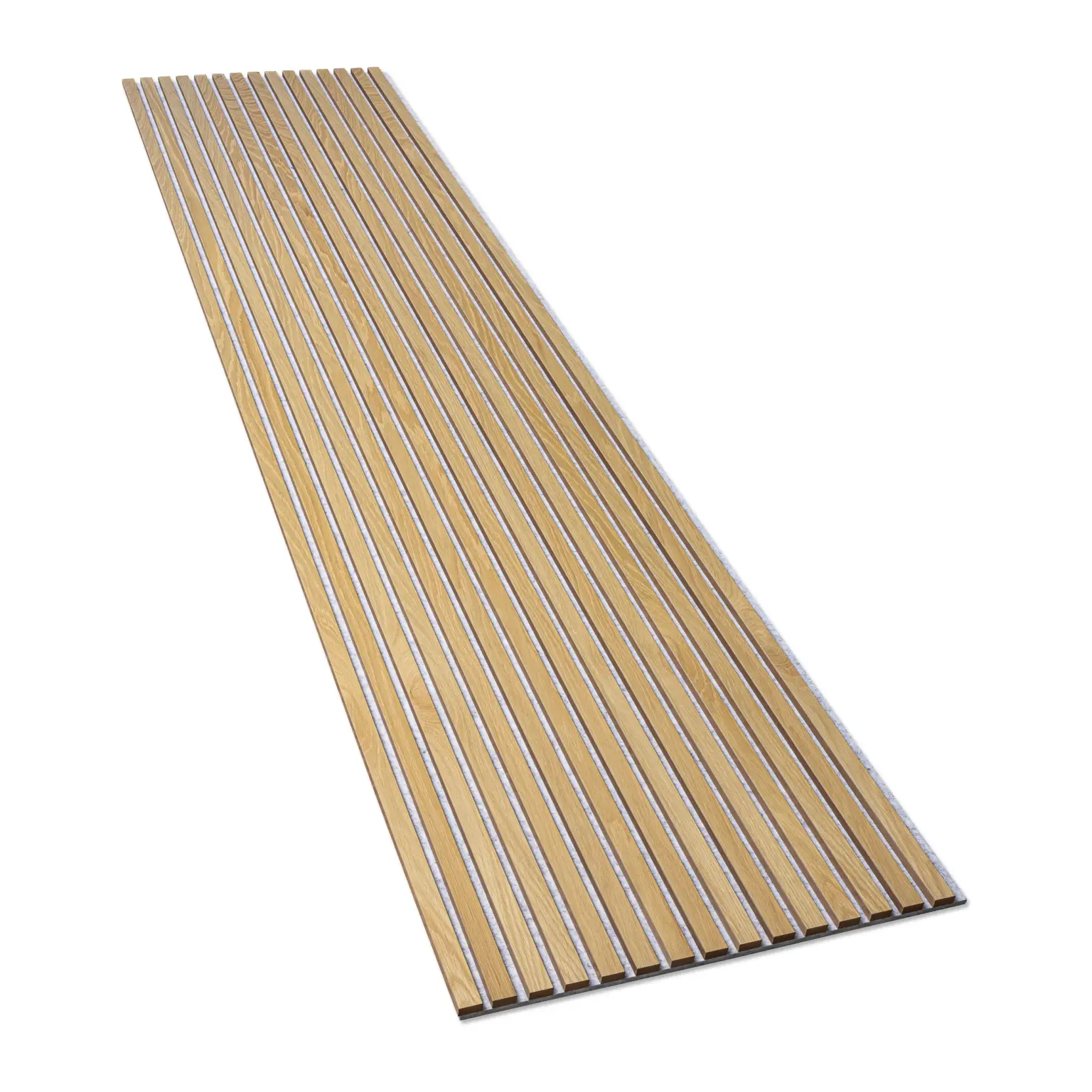 Akoestisch paneel | Klassiek eiken - grijs vilt - 260 x 60cm