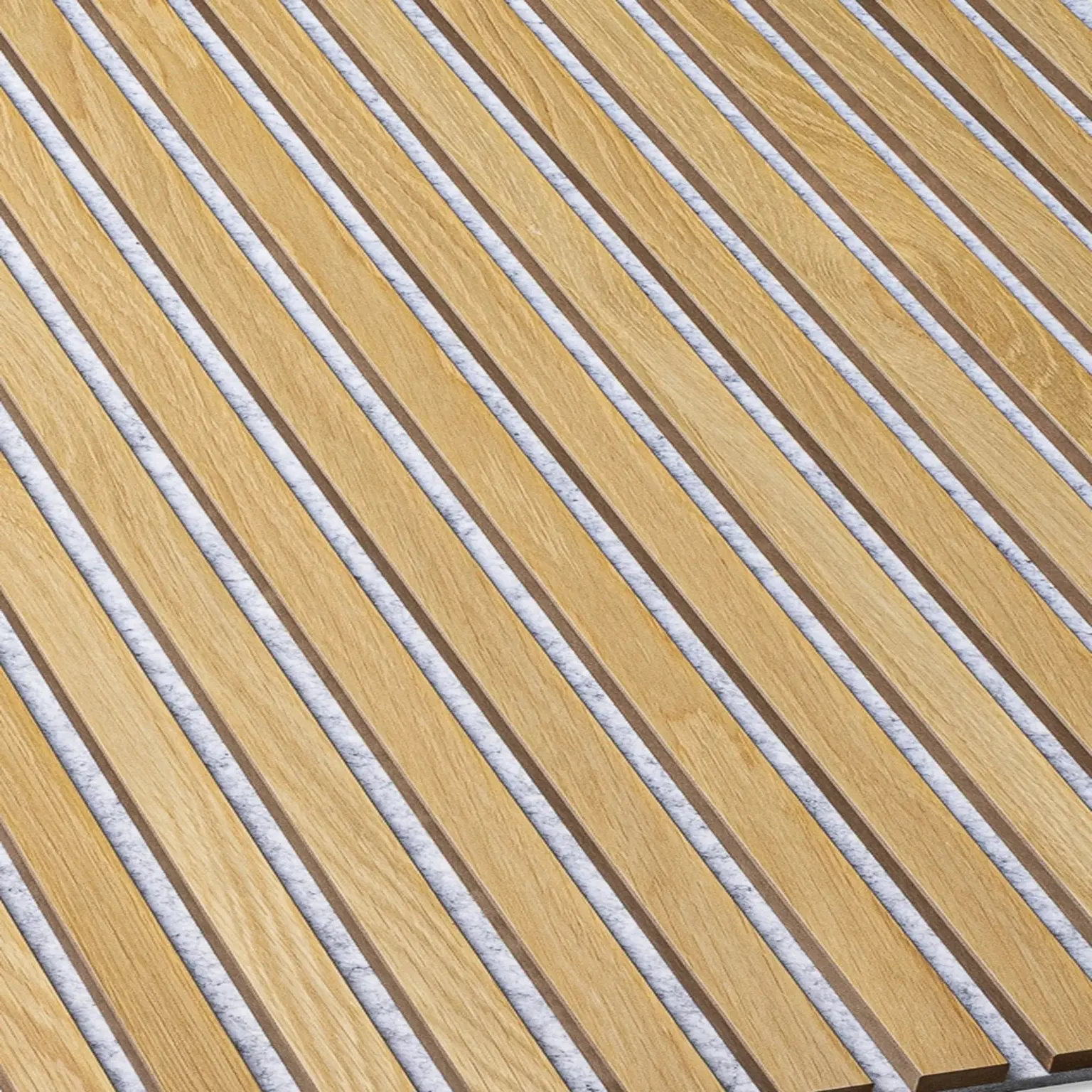 Akoestisch paneel | Klassiek eiken - grijs vilt - 260 x 60cm