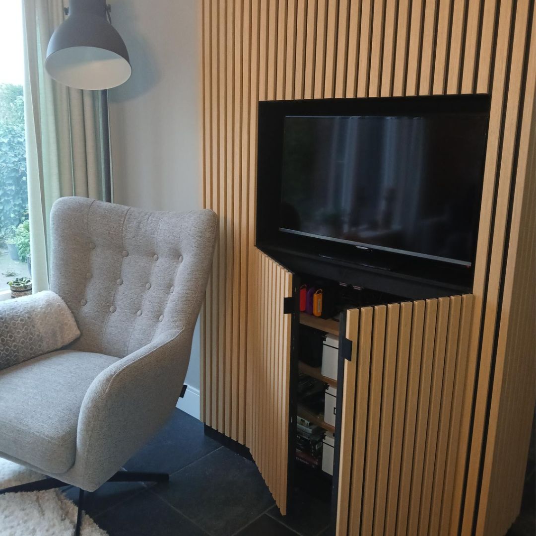 Akoestische wandpanelen | 3-zijdig Naturel Eiken - 260x60cm
