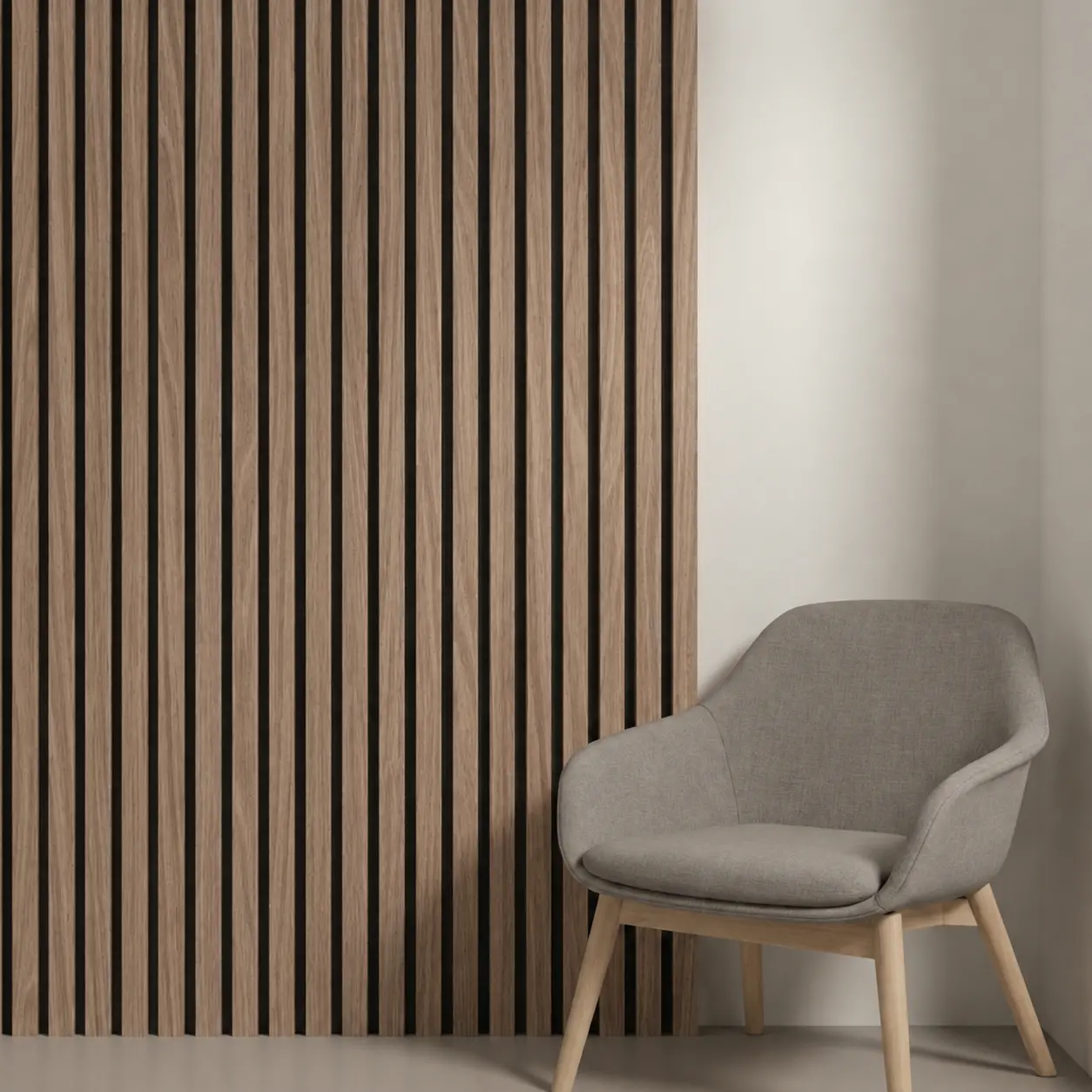 Akoestische wandpanelen | 3-zijdig Mokka - 260x60cm