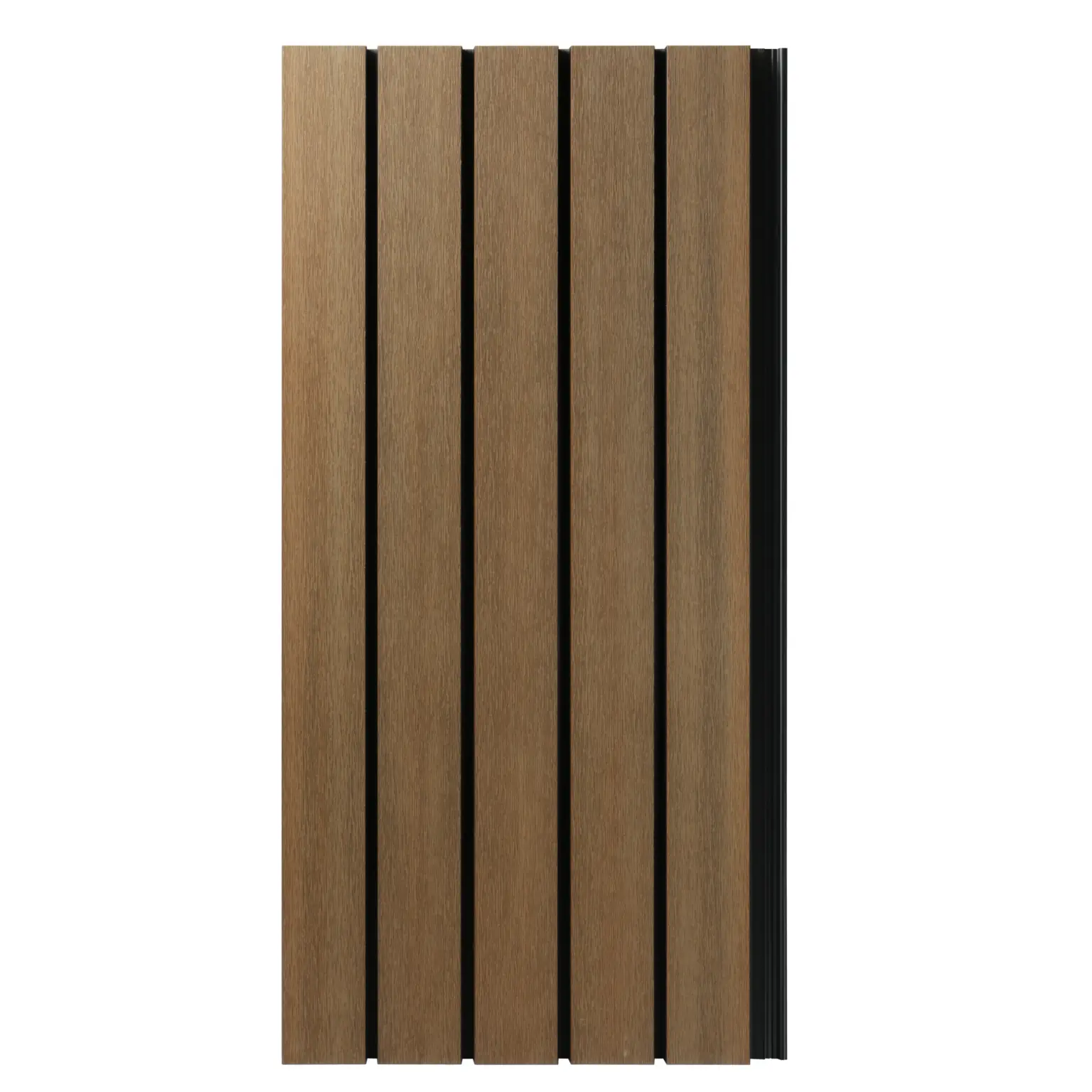 Premium Gevelbekleding - Composiet | Brede latten | Teak + Zwart | 2900 x 400mm
