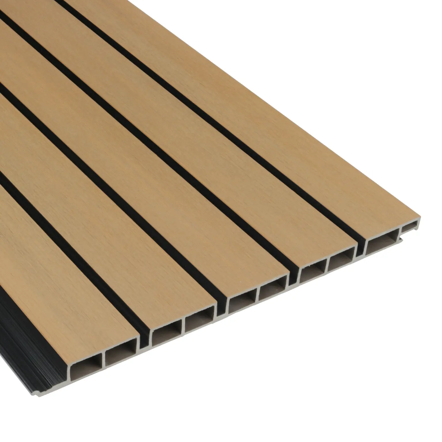 Premium Gevelbekleding - Composiet | Brede latten | Eiken + Zwart | 2900 x 400mm