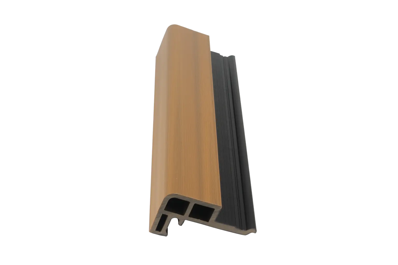 Hoekprofiel Composiet Gevelbekleding Teak + Zwart 390 cm