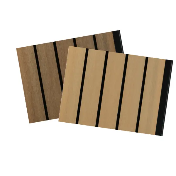 Samples brede latten gevelbekleding, teak en eiken