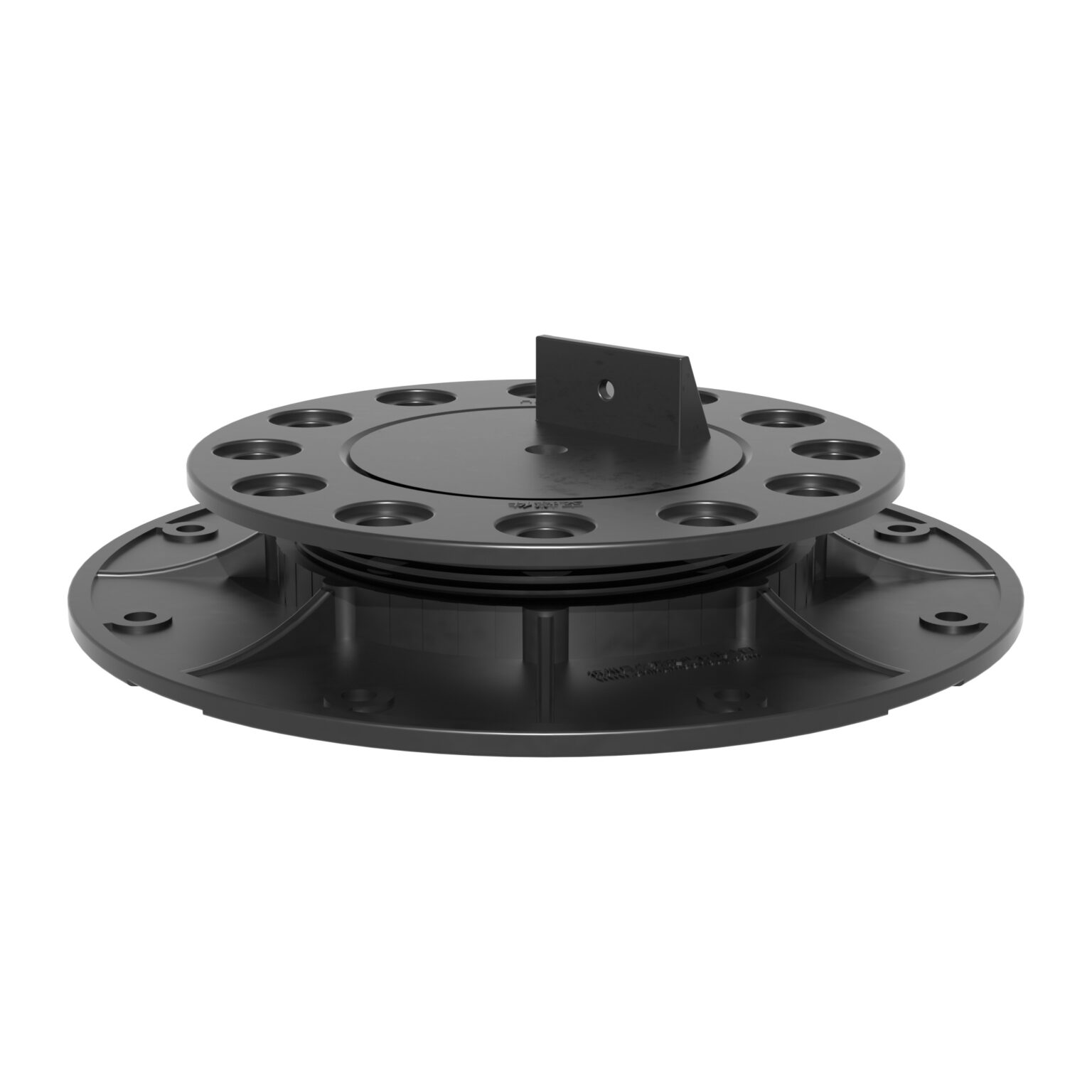 Verstelbare voetjes vlonder, zwart, 26 tot 40 mm