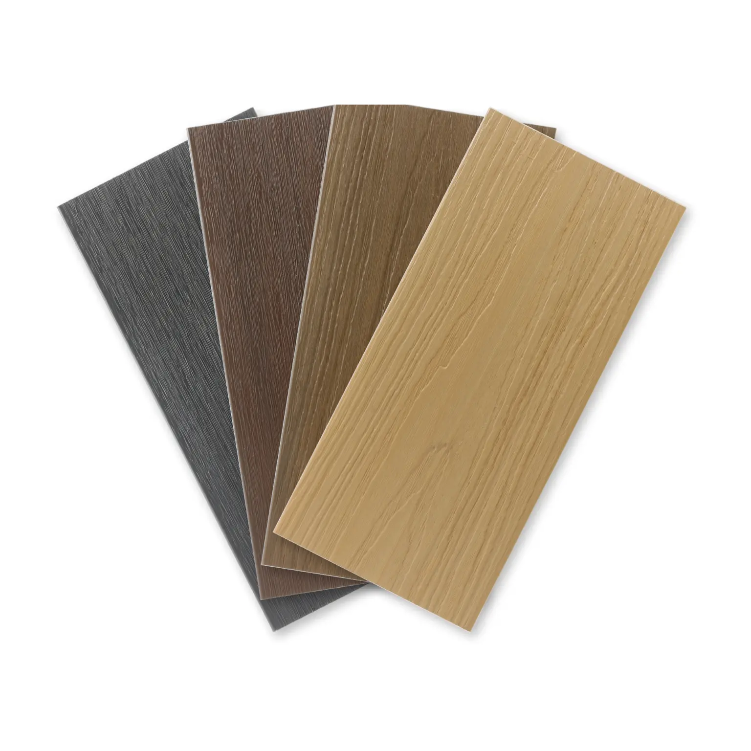 Samples composiet vlonderplanken in 4 kleuren
